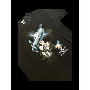 Vintage 1997 Warner Bros Babylon 5 Sci-Fi T Shirt Mens XL Black TV Show Promo